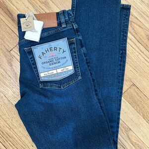 NEW Faherty slim straight denim pants